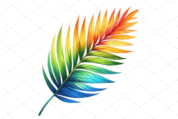Download Tropical Palm Leaf Bliss Watercolor - Premium Resources