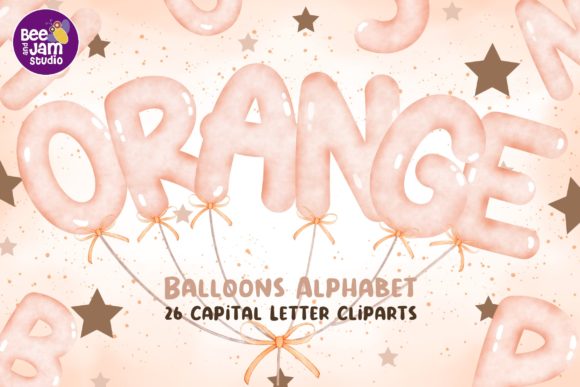 Download Watercolor Spring Orange Balloons Fonts - S fonts Collection