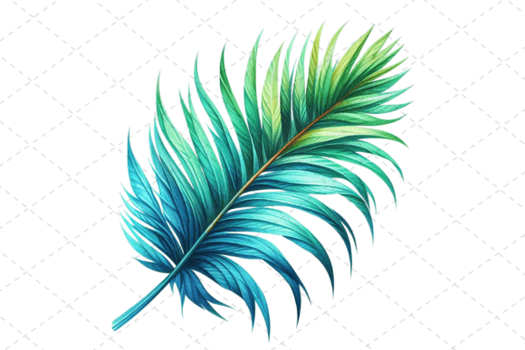 Download Tropical Palm Leaf Bliss Watercolor - Premium Resources