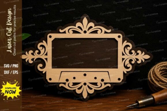 Download Legant Decorative Name Frame Laser Cut - Decorative Collection