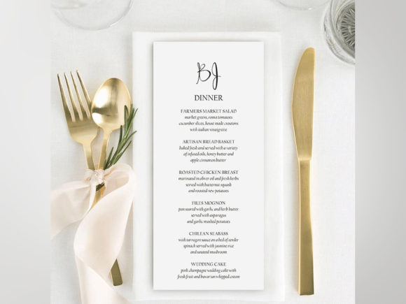 Download Printable Wedding Menu | Wedding Menu - Premium Resources